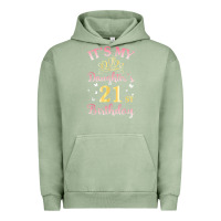 Pigment Oil Green it's my daughter's 21st birthday happy to her mommy daddy t shirt Urban Hoodie - linhVisuals