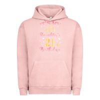Pigment Salmon it's my daughter's 21st birthday happy to her mommy daddy t shirt Urban Hoodie - linhVisuals