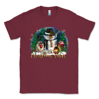Burgundy christmas vibes Classic Tee - CowGirlArtShop