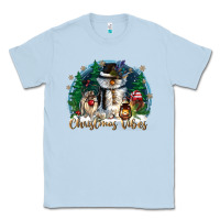 Dusty Blue christmas vibes Classic Tee - CowGirlArtShop