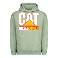 Pigment Oil Green cat diesel power Urban Hoodie - linhVisuals