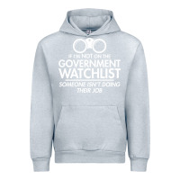 Heather Grey if i'm not on the government watchlist Urban Hoodie - linhVisuals
