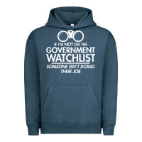 Pigment Midnight Navy if i'm not on the government watchlist Urban Hoodie - linhVisuals