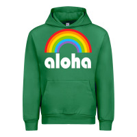 Emerald Aloha Rainbow Hawaii 808 Island Hawaiian Urban Hoodie - linhVisuals