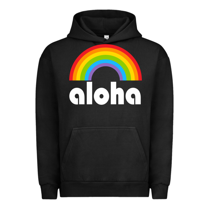 Aloha Rainbow Hawaii 808 Island Hawaiian Urban Hoodie by linhVisuals | Teevron