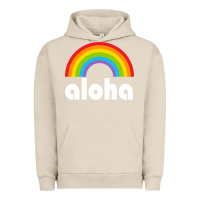 Pigment French Oak Aloha Rainbow Hawaii 808 Island Hawaiian Urban Hoodie - linhVisuals