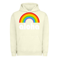 Pigment Pistachio Aloha Rainbow Hawaii 808 Island Hawaiian Urban Hoodie - linhVisuals
