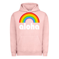 Pigment Salmon Aloha Rainbow Hawaii 808 Island Hawaiian Urban Hoodie - linhVisuals