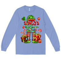 Colony Blue santa s helper Long Sleeve Tee - FaDigitalArtStudio