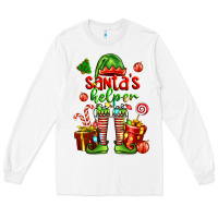 White santa s helper Long Sleeve Tee - FaDigitalArtStudio