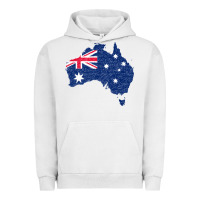 Pigment Lunar Rock Australia Map Flag Drawing Line Art Urban Hoodie - linhVisuals