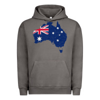 Pigment Tornado Australia Map Flag Drawing Line Art Urban Hoodie - linhVisuals