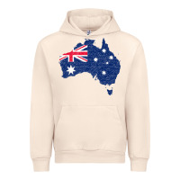 Sandshell Australia Map Flag Drawing Line Art Urban Hoodie - linhVisuals