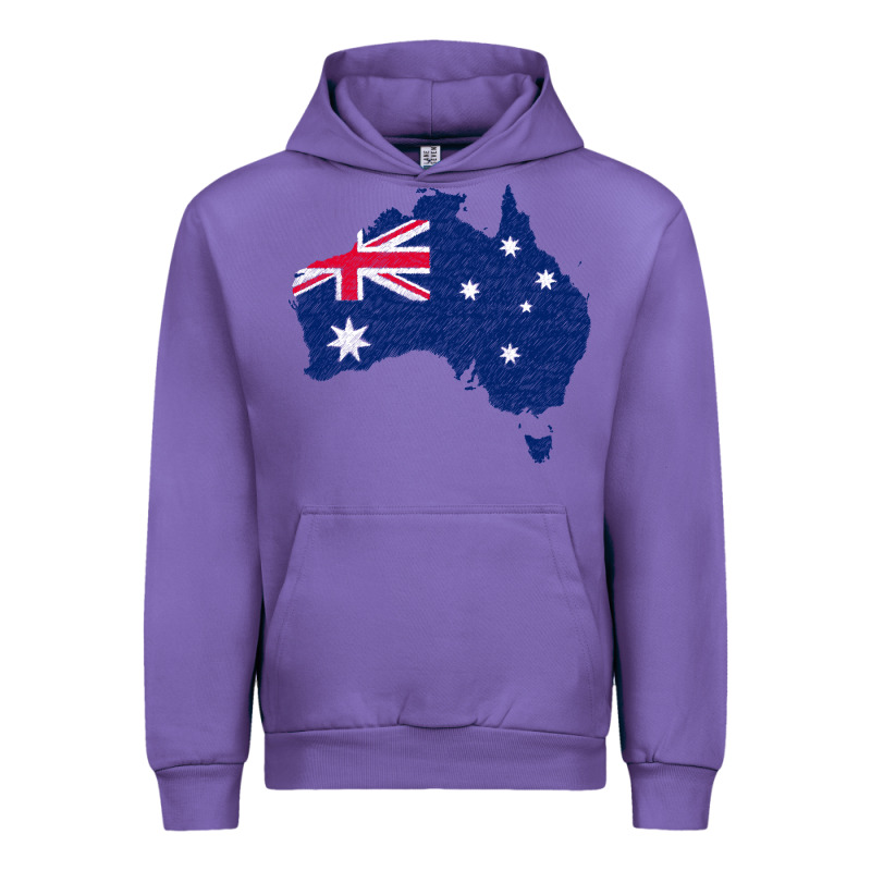 Australia Map Flag Drawing Line Art Urban Hoodie by linhVisuals | Teevron