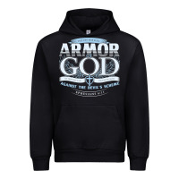 Black armor of god bible verse scripture Urban Hoodie - linhVisuals