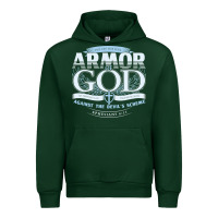 Forest Green armor of god bible verse scripture Urban Hoodie - linhVisuals