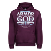 Mauve Wine armor of god bible verse scripture Urban Hoodie - linhVisuals