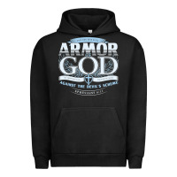 Pigment Black armor of god bible verse scripture Urban Hoodie - linhVisuals