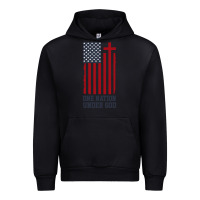 Black american flag one nation under god Urban Hoodie - linhVisuals