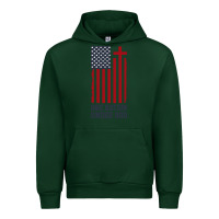 Forest Green american flag one nation under god Urban Hoodie - linhVisuals