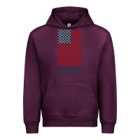 Mauve Wine american flag one nation under god Urban Hoodie - linhVisuals