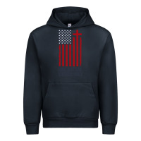 Navy american flag one nation under god Urban Hoodie - linhVisuals