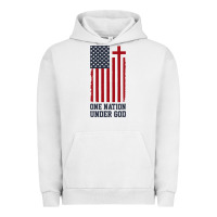 Pigment Lunar Rock american flag one nation under god Urban Hoodie - linhVisuals