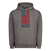 Pigment Tornado american flag one nation under god Urban Hoodie - linhVisuals