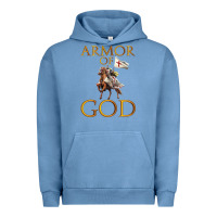 Pigment Pebble Blue armor of god ephesians bible verse Urban Hoodie - linhVisuals