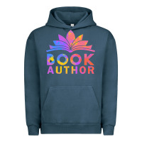 Pigment Midnight Navy book author funny author book writing Urban Hoodie - linhVisuals
