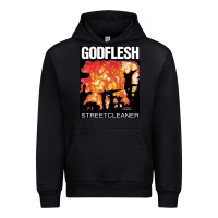 Black GODFLESH Streetcleaner Urban Hoodie - linhVisuals