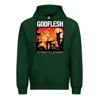 Forest Green GODFLESH Streetcleaner Urban Hoodie - linhVisuals