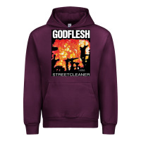 Mauve Wine GODFLESH Streetcleaner Urban Hoodie - linhVisuals