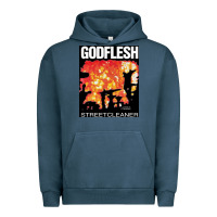 Pigment Midnight Navy GODFLESH Streetcleaner Urban Hoodie - linhVisuals