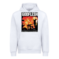White GODFLESH Streetcleaner Urban Hoodie - linhVisuals