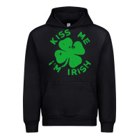 Black kiss me im irish funny saint patrick day womens Urban Hoodie - linhVisuals