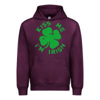 Mauve Wine kiss me im irish funny saint patrick day womens Urban Hoodie - linhVisuals