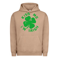 Pigment Burro kiss me im irish funny saint patrick day womens Urban Hoodie - linhVisuals