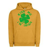 Pigment Peanut Butter kiss me im irish funny saint patrick day womens Urban Hoodie - linhVisuals