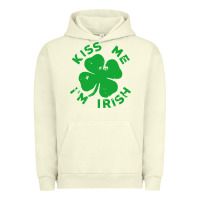 Pigment Pistachio kiss me im irish funny saint patrick day womens Urban Hoodie - linhVisuals