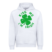 Kiss Me Im Irish Funny Saint Patrick Day Womens Urban Hoodie | Teevron