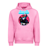 Fuchsia Pink superhero punish her Urban Hoodie - linhVisuals
