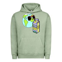 Pigment Oil Green wrld drink Urban Hoodie - linhVisuals