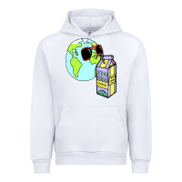 White wrld drink Urban Hoodie - linhVisuals