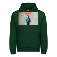 Forest Green banksy nobody likes me boy Urban Hoodie - linhVisuals