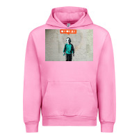 Fuchsia Pink banksy nobody likes me boy Urban Hoodie - linhVisuals
