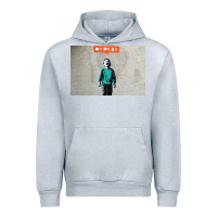 Heather Grey banksy nobody likes me boy Urban Hoodie - linhVisuals