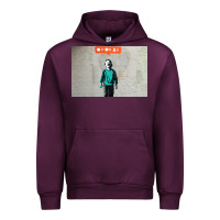 Mauve Wine banksy nobody likes me boy Urban Hoodie - linhVisuals