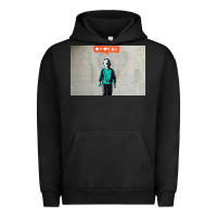 Pigment Black banksy nobody likes me boy Urban Hoodie - linhVisuals