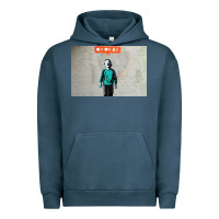 Pigment Midnight Navy banksy nobody likes me boy Urban Hoodie - linhVisuals